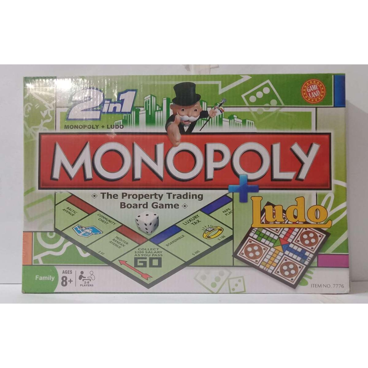 2-in-1 Monopoly and Ludo Board Game Set for Kids & Family