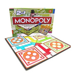 2-in-1 Monopoly and Ludo Board Game Set for Kids & Family