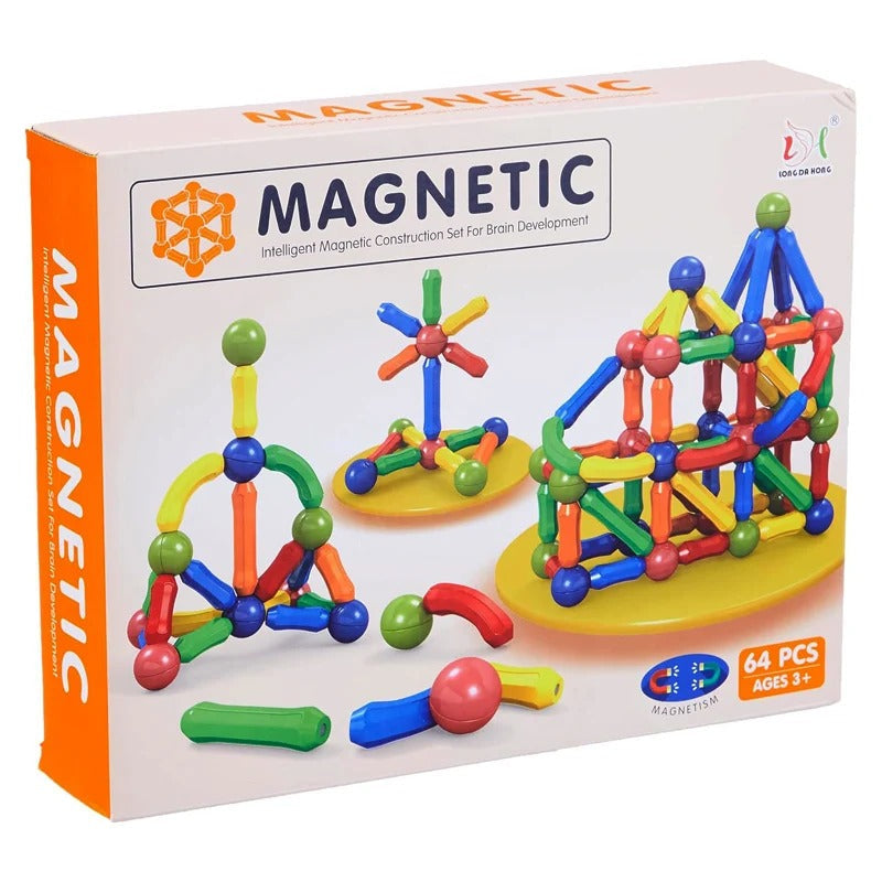 Magnetic Toys Building Blocks - Toddler STEM Sticks & Balls Stacking Toy Set
