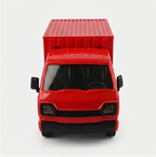 Remote Control Container Cargo Truck Toy - Red Freight Lorry with Rechargeable Battery