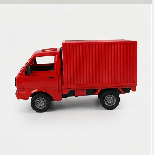Remote Control Container Cargo Truck Toy - Red Freight Lorry with Rechargeable Battery