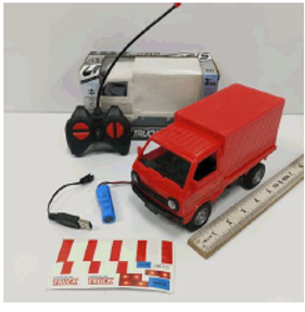 Remote Control Container Cargo Truck Toy - Red Freight Lorry with Rechargeable Battery