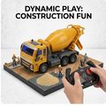 Remote Control Construction Excavator Toy with Smoke Effect & Rechargeable Battery