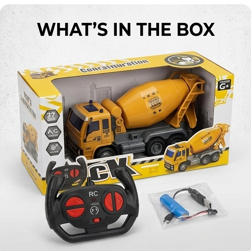 Remote Control Construction Excavator Toy with Smoke Effect & Rechargeable Battery