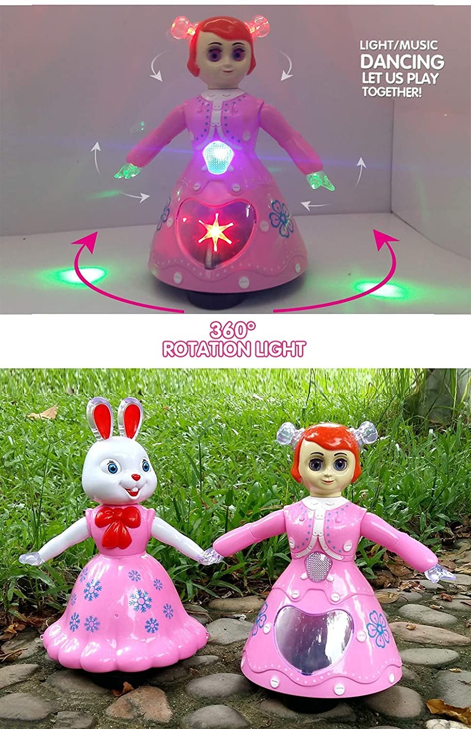 Musical Dancing Princess Doll with 3D Flashing Lights & Sound