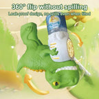 Raptor Dinosaur Automatic Bubble Gun Toy with LED Lights & Solution