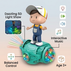 ZX Boy 5D Light & Sound Balanced Vehicle Toy – Bump & Go Electric Dancing Boy with Music for Kids