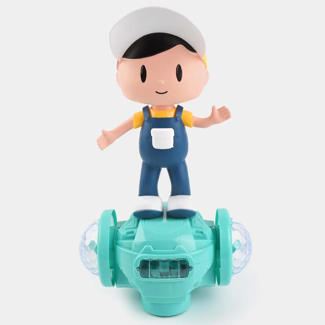 ZX Boy 5D Light & Sound Balanced Vehicle Toy – Bump & Go Electric Dancing Boy with Music for Kids