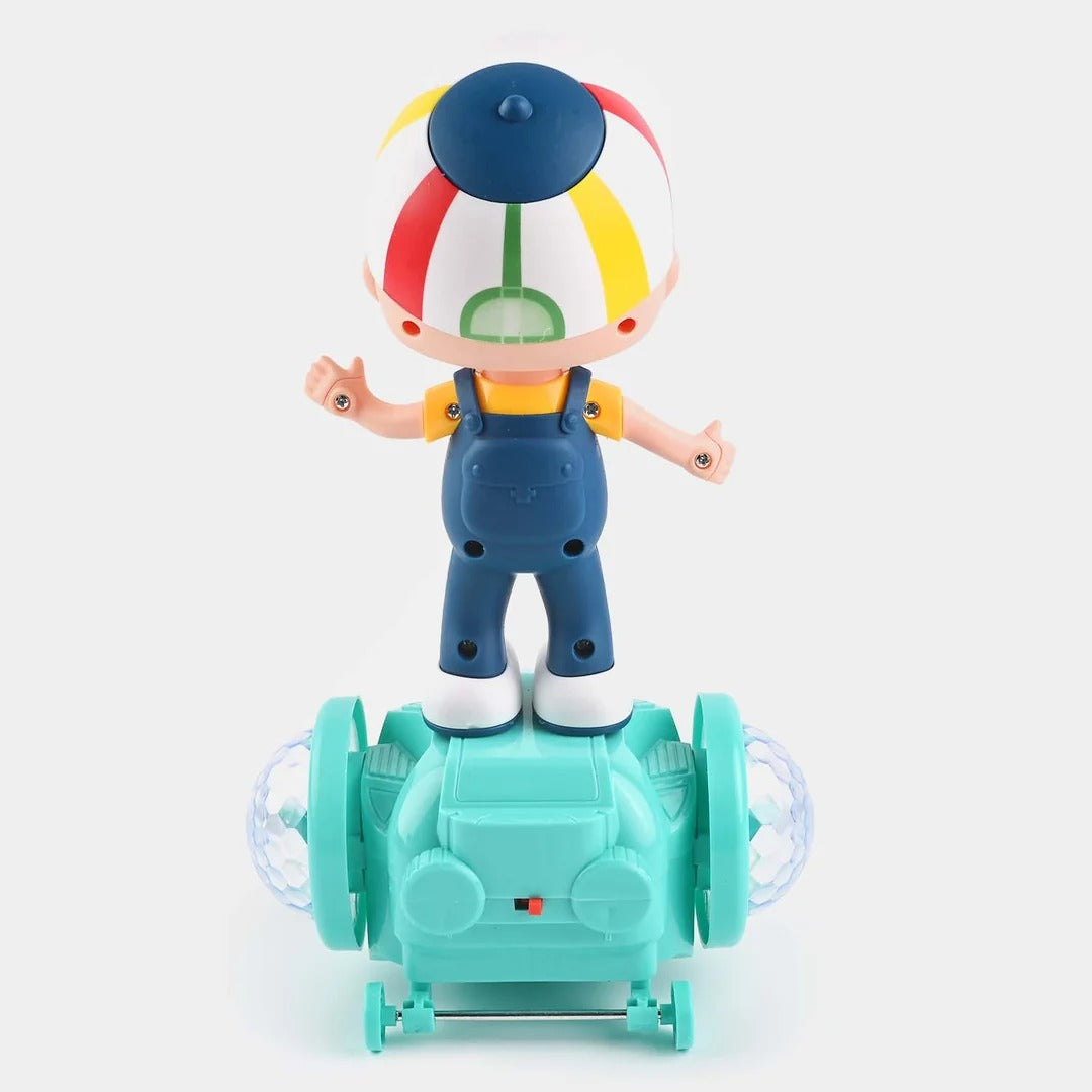 ZX Boy 5D Light & Sound Balanced Vehicle Toy – Bump & Go Electric Dancing Boy with Music for Kids