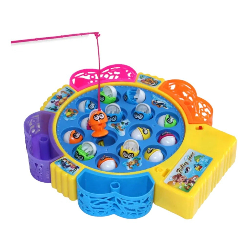 Electric Rotating Musical Fishing Game Toy Set