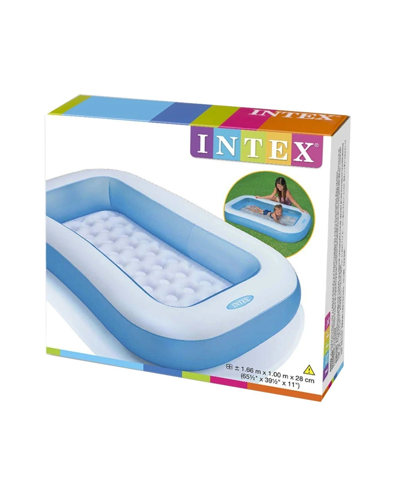 Intex Swim Center Inflatable Family Pool - Portable Outdoor Kids Swimming Pool