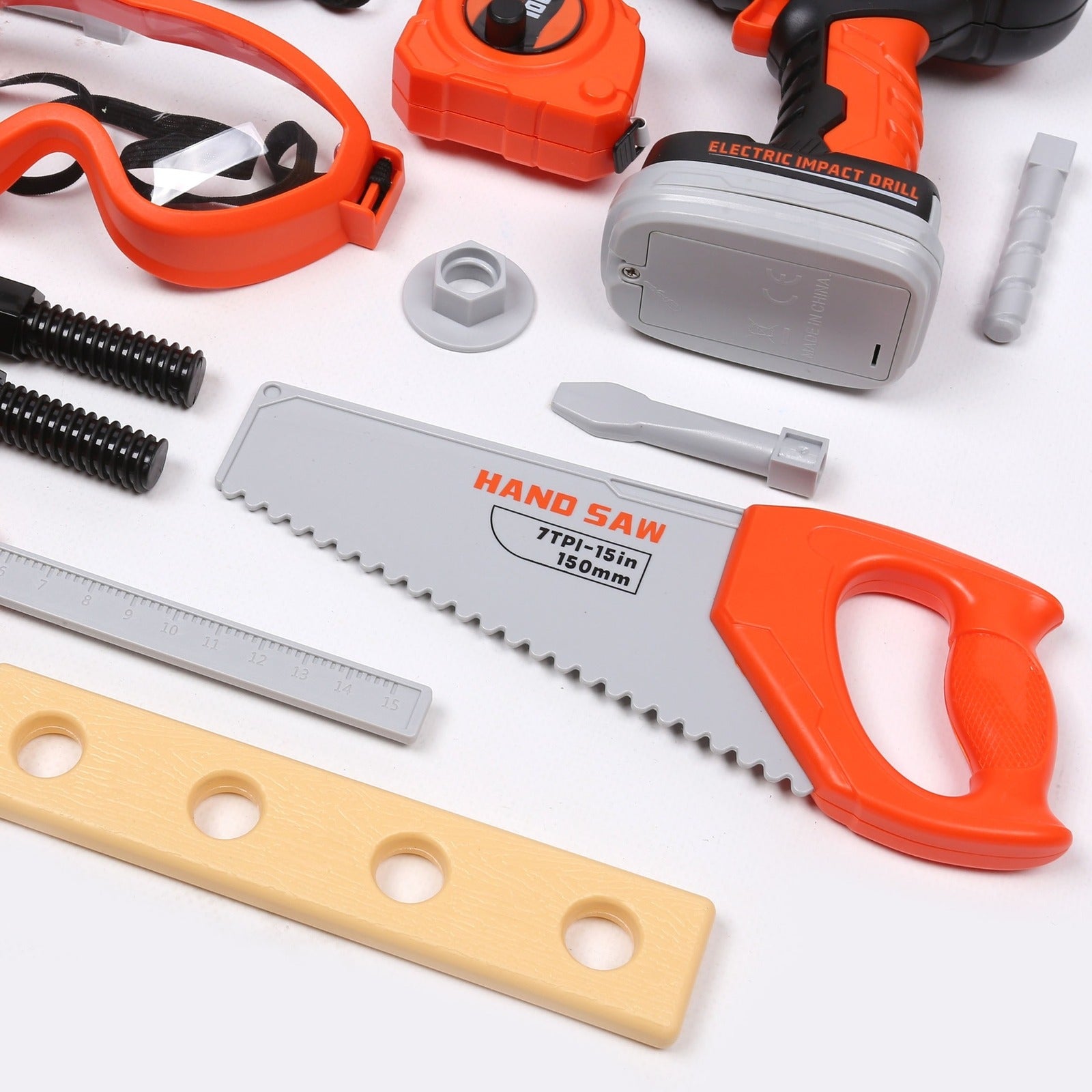 Kids Pretend Play Tool Set - Electric Drill Toy Set with Carrying Case