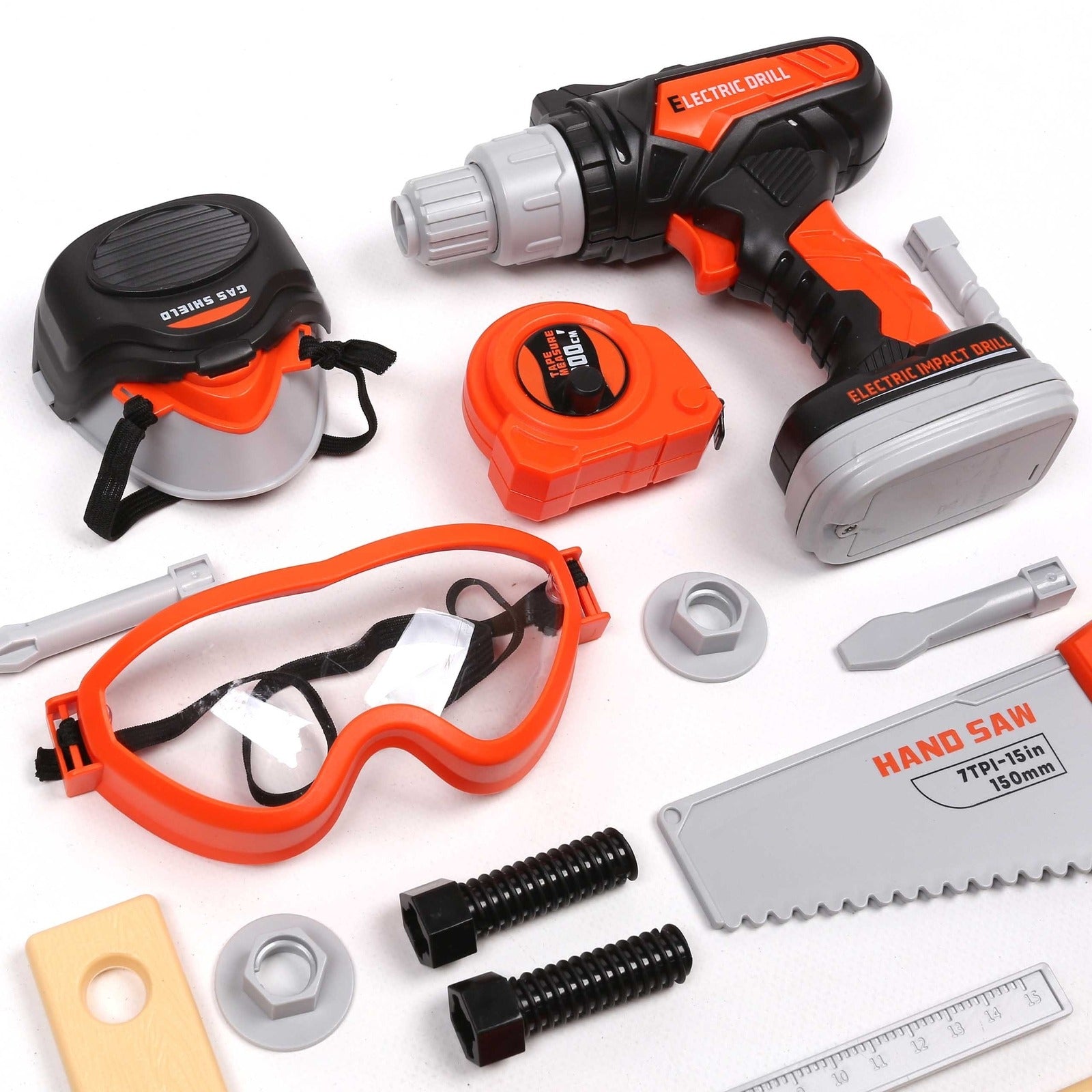 Kids Pretend Play Tool Set - Electric Drill Toy Set with Carrying Case