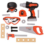 Kids Pretend Play Tool Set - Electric Drill Toy Set with Carrying Case