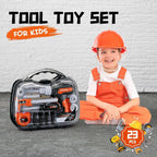 Kids Pretend Play Tool Set - Electric Drill Toy Set with Carrying Box