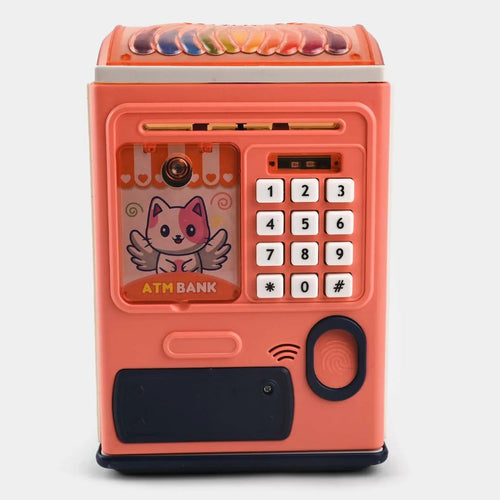Creative Money Box Electronic ATM Piggy Bank - Fingerprint & Password Safe Toy for Kids