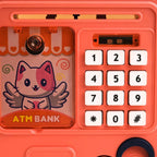 Creative Money Box Electronic ATM Piggy Bank - Fingerprint & Password Safe Toy for Kids