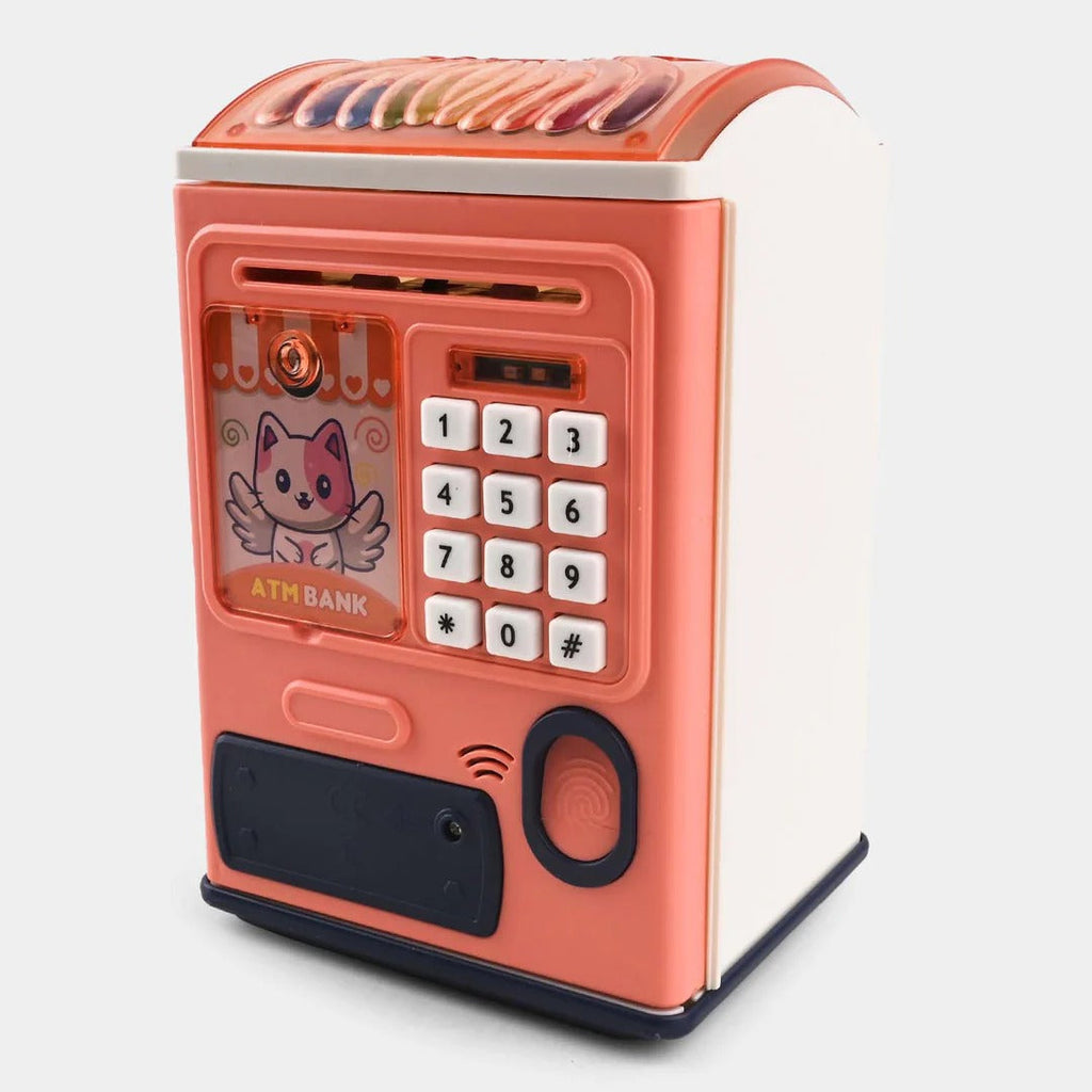 Creative Money Box Electronic ATM Piggy Bank - Fingerprint & Password Safe Toy for Kids