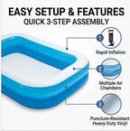 Intex Swim Center Inflatable Family Pool - Portable Outdoor Kids Swimming Pool