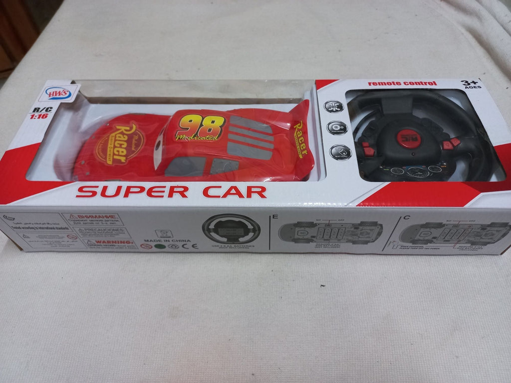 Lightning McQueen Remote Control Steering Wheel Car - Rechargeable RC Racing Car