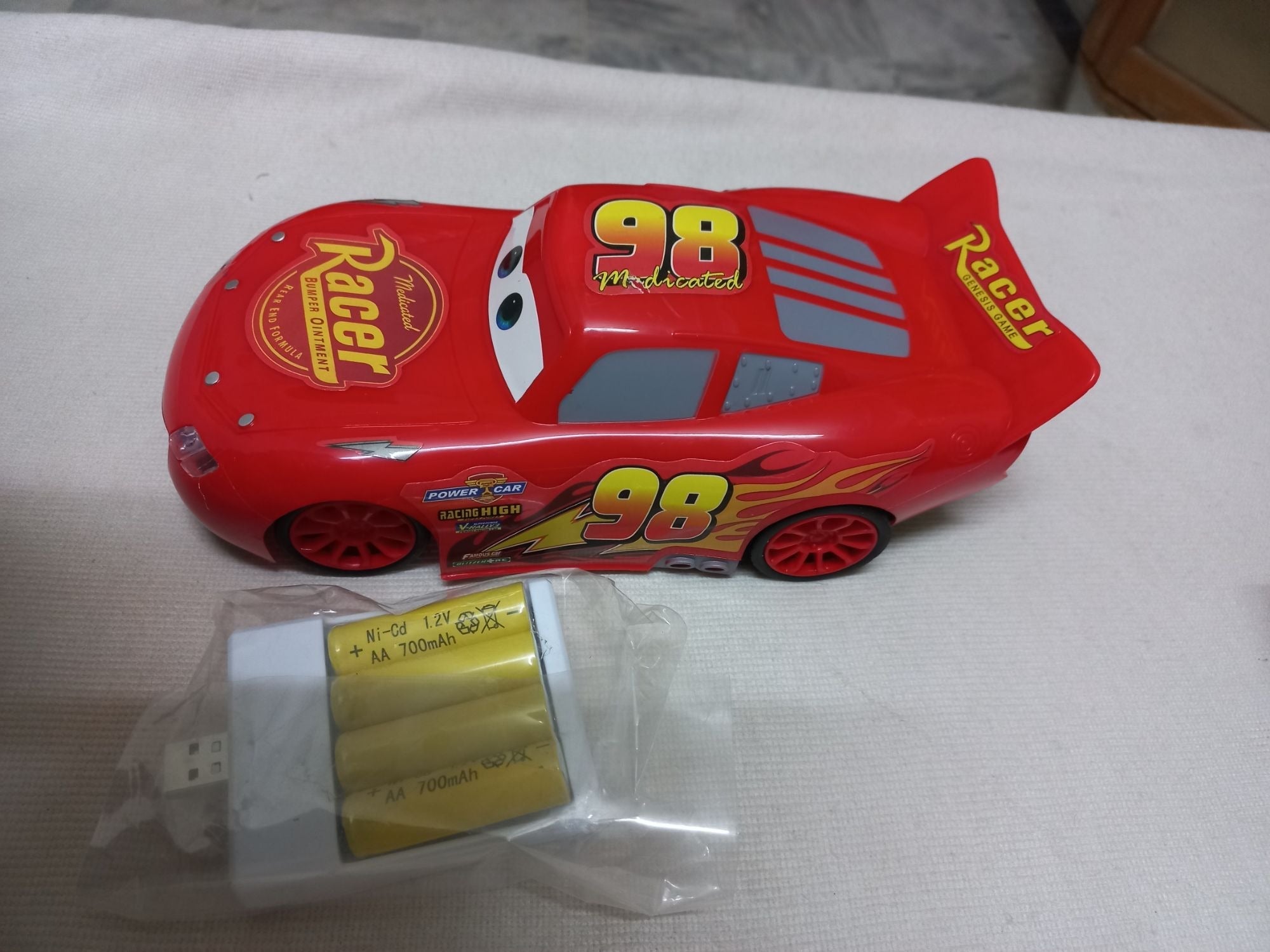 Lightning McQueen Remote Control Steering Wheel Car - Rechargeable RC Racing Car