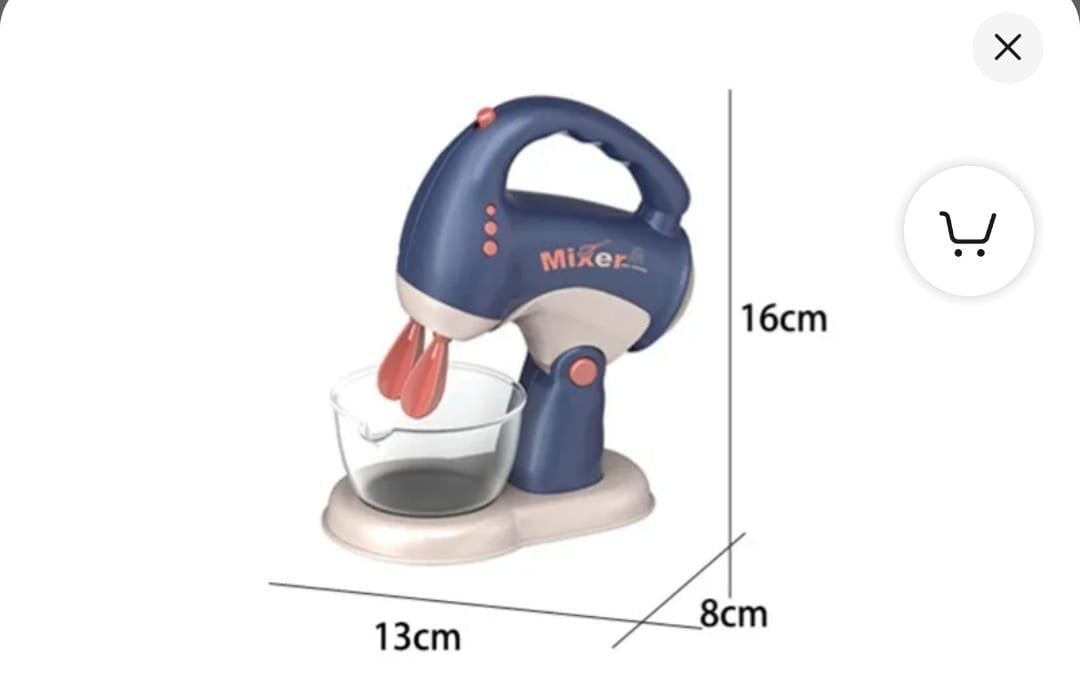Kids Kitchen Appliances Stand Mixer Machine Toy with Light & Rotating Mixing Action