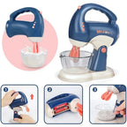 Kids Kitchen Appliances Stand Mixer Machine Toy with Light & Rotating Mixing Action