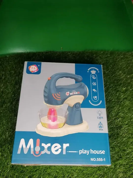 Kids Kitchen Appliances Stand Mixer Machine Toy with Light & Rotating Mixing Action