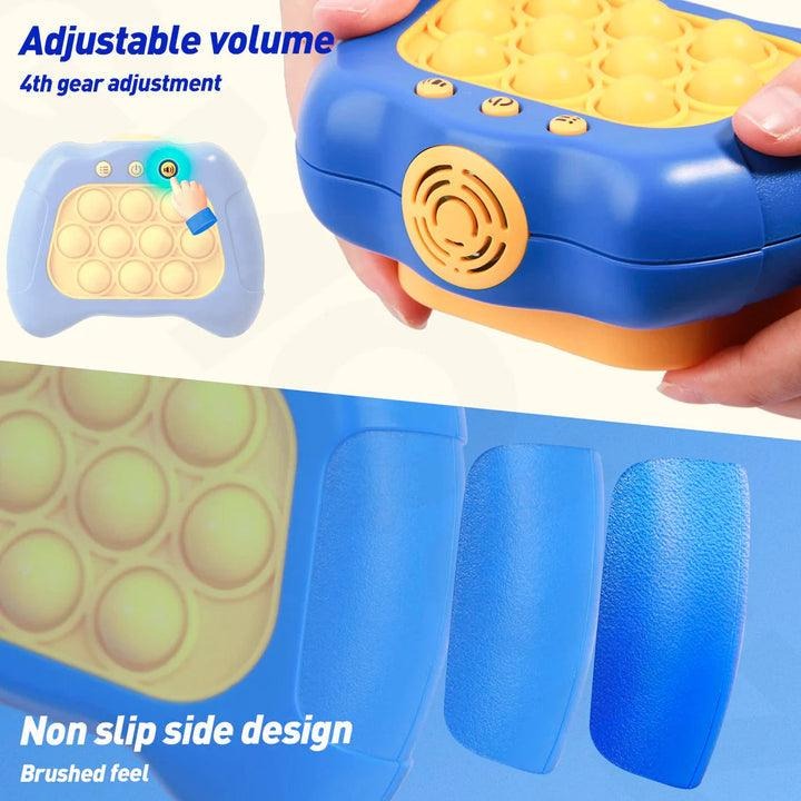 Quick Push Pop Light-Up Fidget Game Console - Anti-Stress Handheld Toy