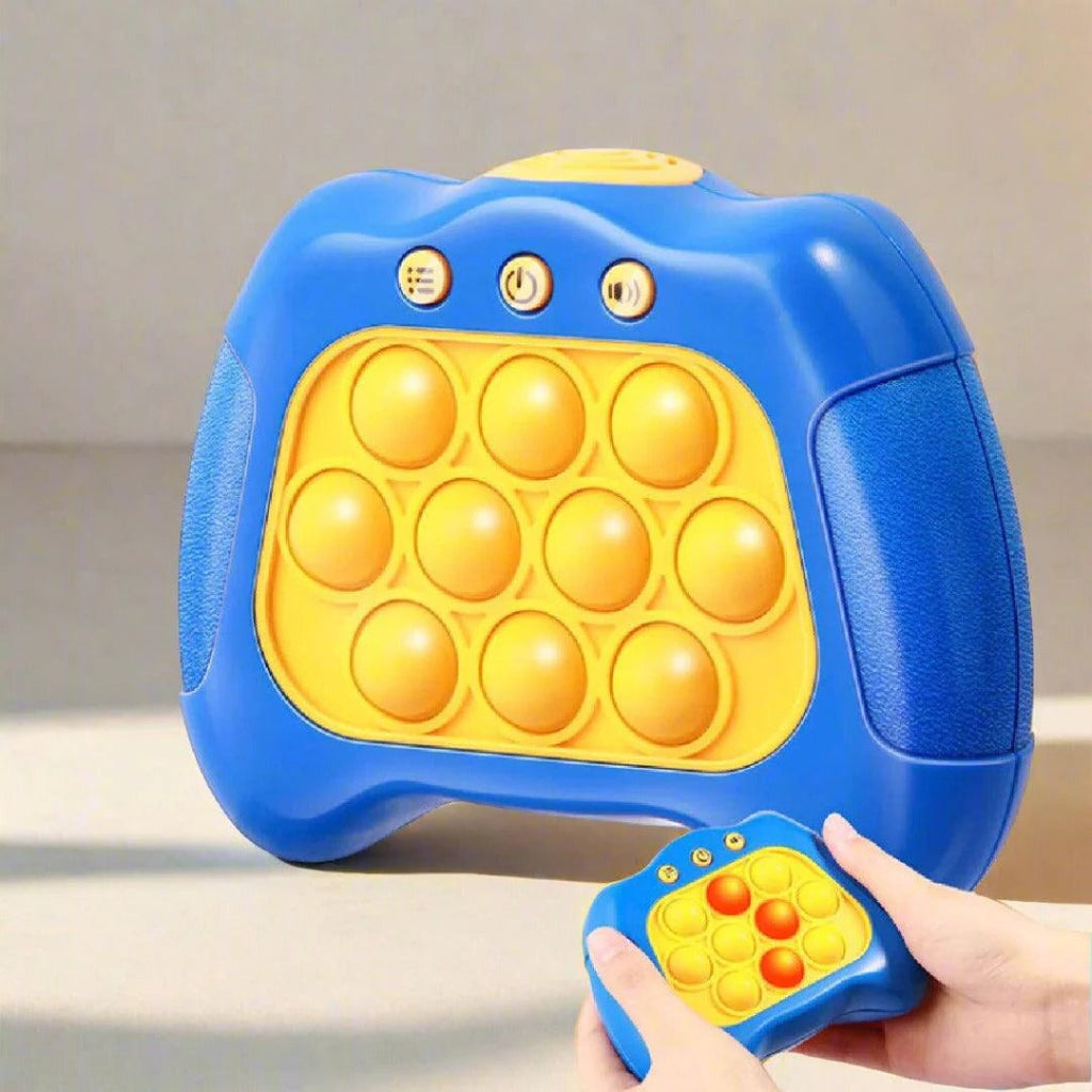 Quick Push Pop Light-Up Fidget Game Console - Anti-Stress Handheld Toy