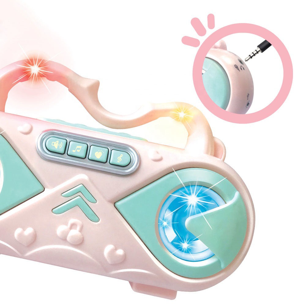 Kids Mini Music Player Radio Toy - Musical Boombox Toy for Toddlers