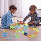 Rapid Variety Track Set for Kids - Flexible DIY Race Track with Battery Operated