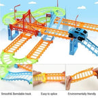 Rapid Variety Track Set for Kids - Flexible DIY Race Track with Battery Operated