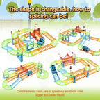 Rapid Variety Track Set for Kids - Flexible DIY Race Track with Battery Operated
