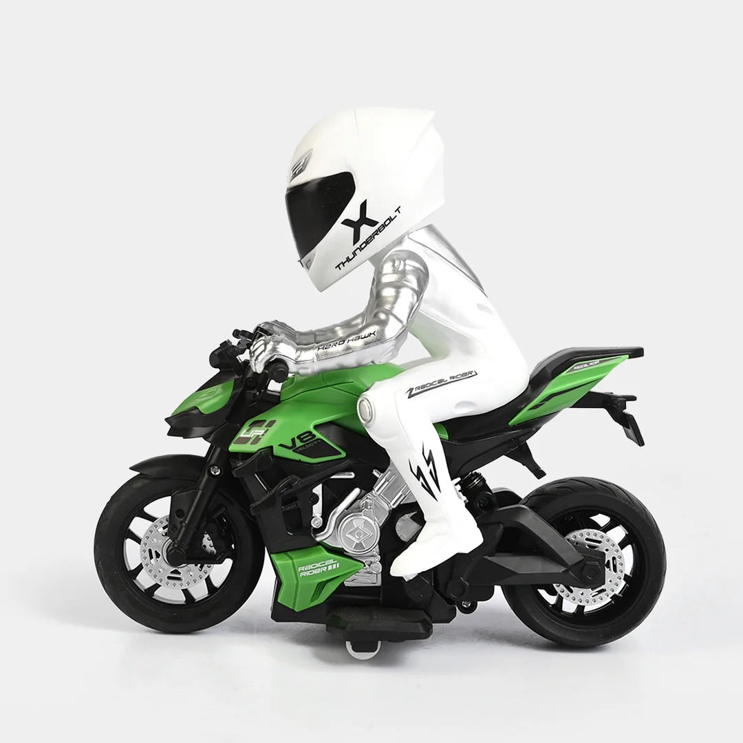 2.4GHz Remote Control Stunt Racing Motorbike with Rider Figure