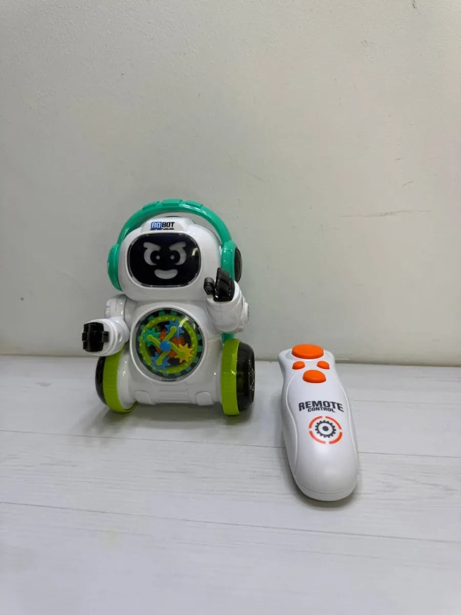 Wireless Remote Control Dancing Robot with Music, Flashing Lights & 360