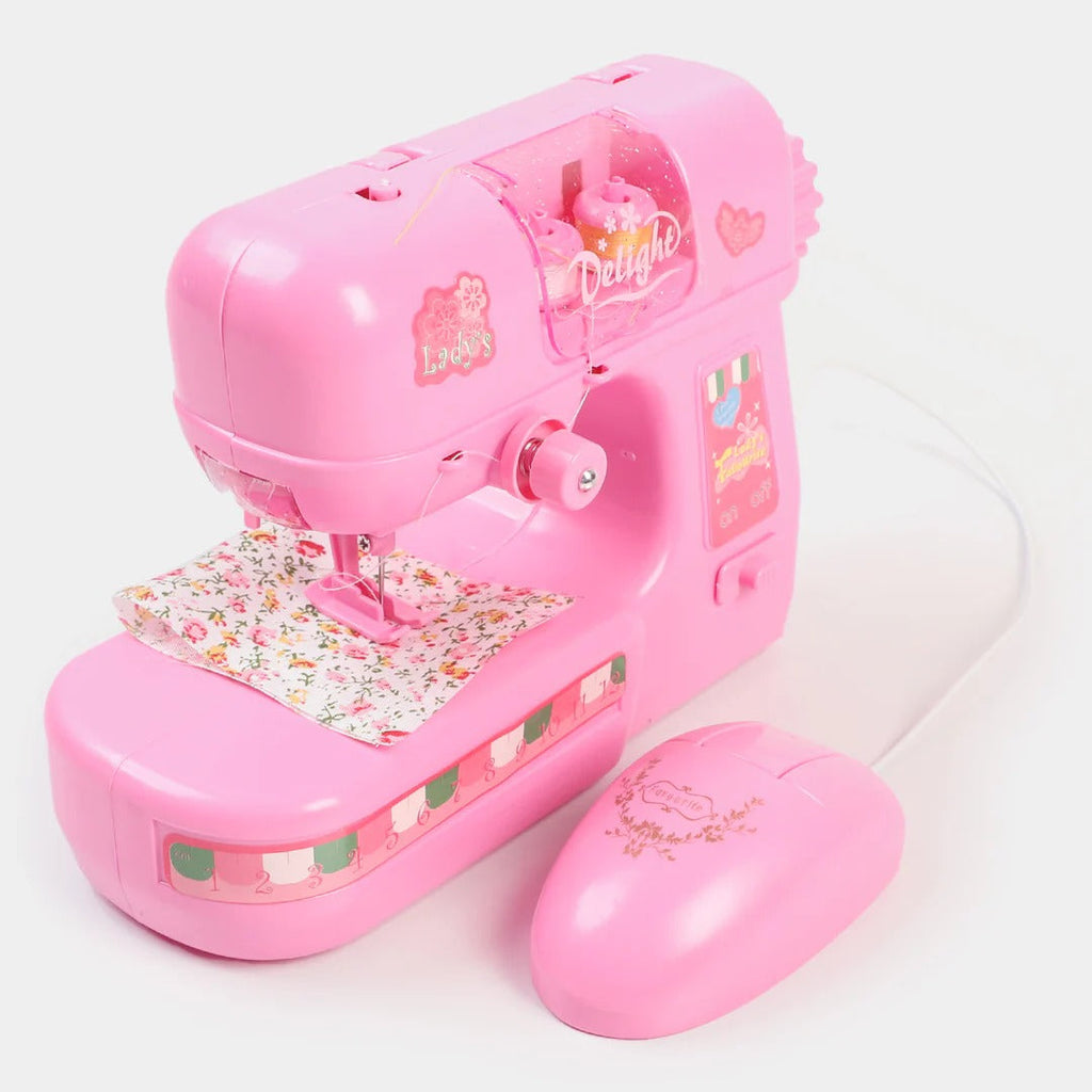 Kids Electric Sewing Machine Toy with Light & Music - Working Fashion Craft Kit