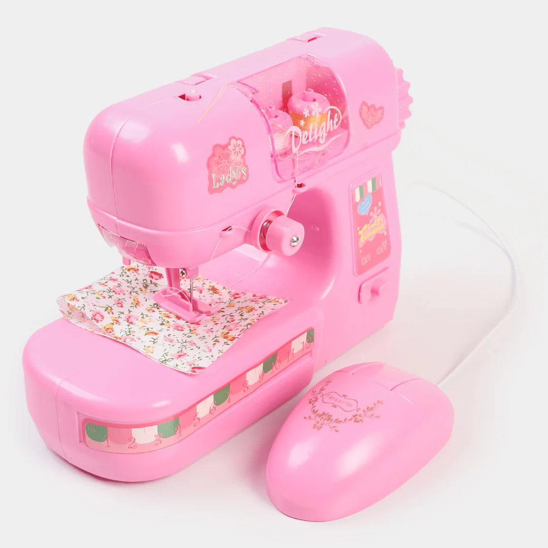 Kids Electric Sewing Machine Toy with Light & Music - Working Fashion Craft Kit