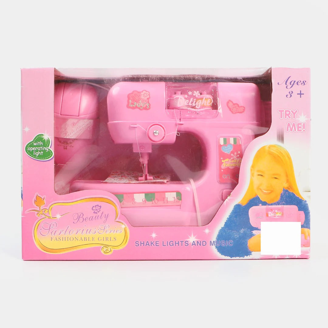 Kids Electric Sewing Machine Toy with Light & Music - Working Fashion Craft Kit