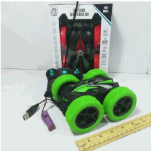 Double Sided RC Stunt Car - 360 Rotating Light Up Remote Control Stunt Toy