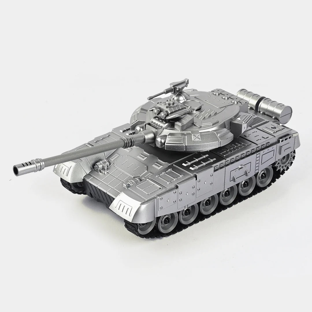 Deluxe Remote Control Battle Tank Toy with Sound, Lights & Rotating Turret