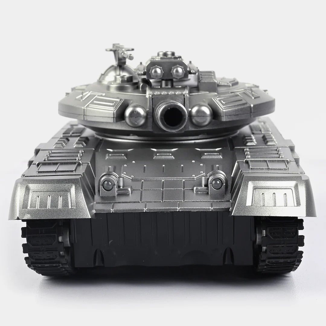 Deluxe Remote Control Battle Tank Toy with Sound, Lights & Rotating Turret