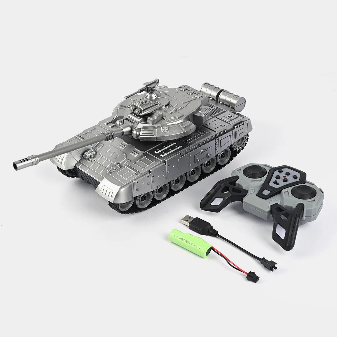 Deluxe Remote Control Battle Tank Toy with Sound, Lights & Rotating Turret