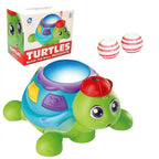 Blow Ball Turtle Toy for Kids - Musical Crawling Turtle with Lights & Sound