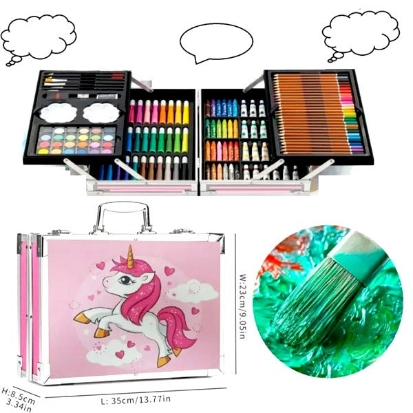 145-Piece Deluxe Metal Case Art & Painting Set