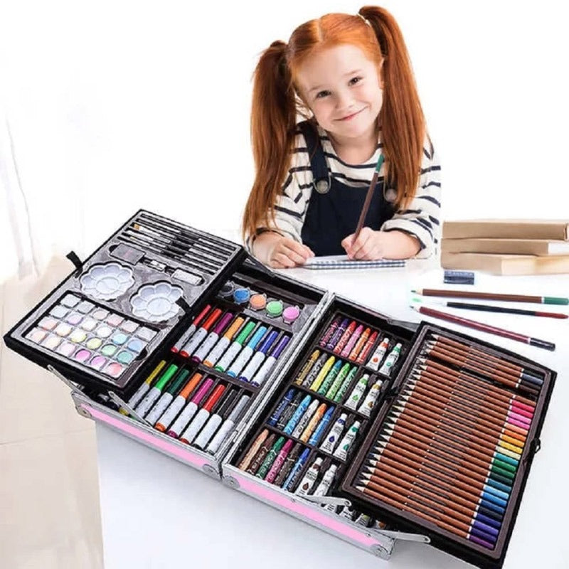 145-Piece Deluxe Metal Case Art & Painting Set